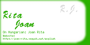 rita joan business card